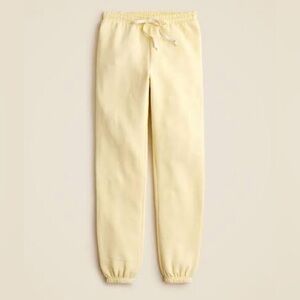 J Crew NWT Heritage fleece jogger pant sweatpants in light yellow